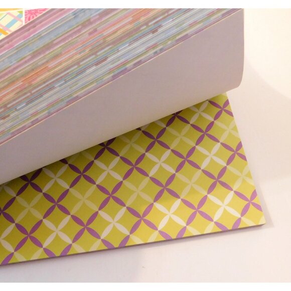 Scrapbook Paper Pack 12x12 Approx. 180 Pages Colorful Fleur de Lis Circles Lines - Picture 11 of 16